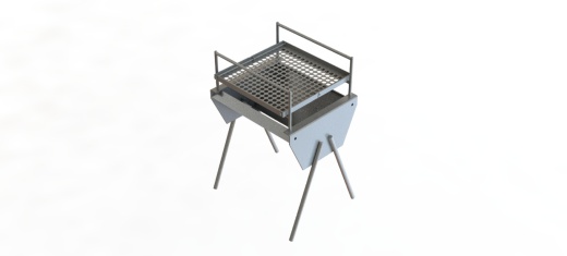 手提式简易烧烤架3D数模图纸 Solidworks设计缩略图